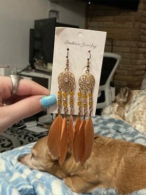 Fashion Jewelry Boho Dreamcatcher Feather Drop Earrings